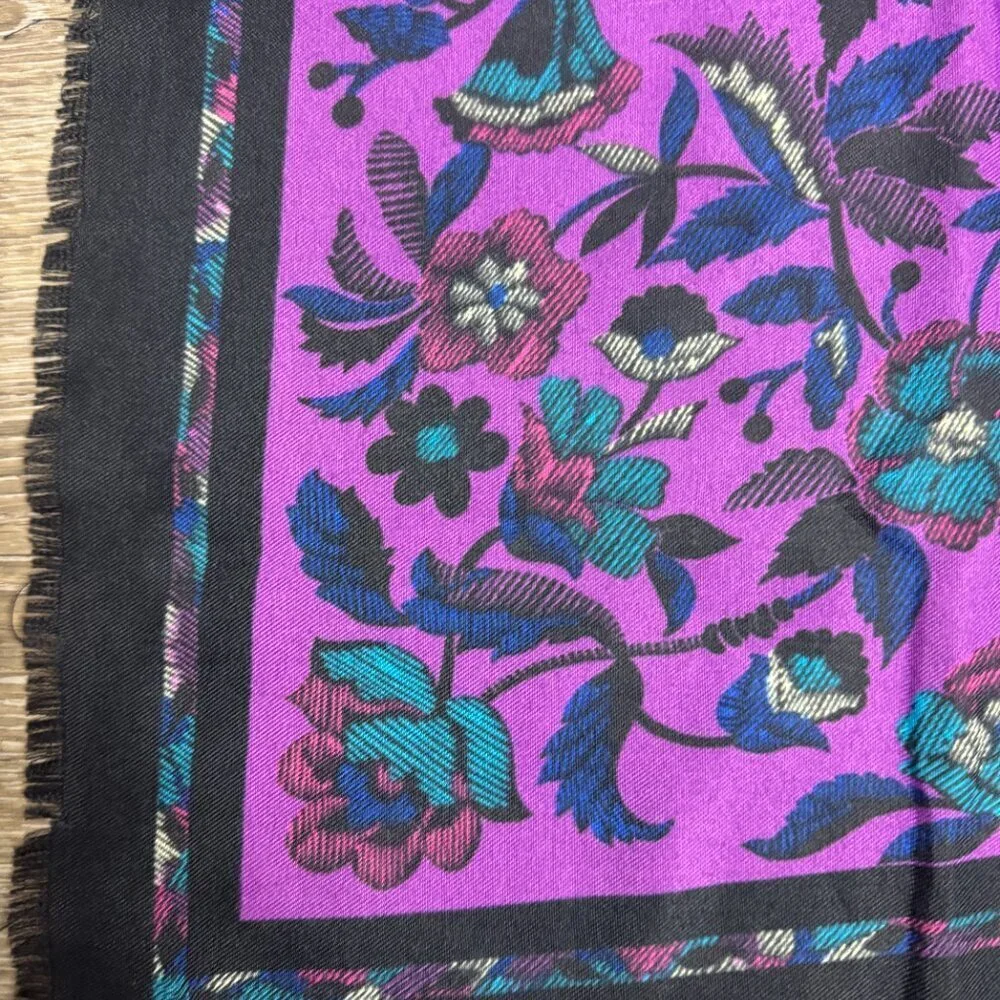 The Specialty House Vintage Floral Purple Scarf 34